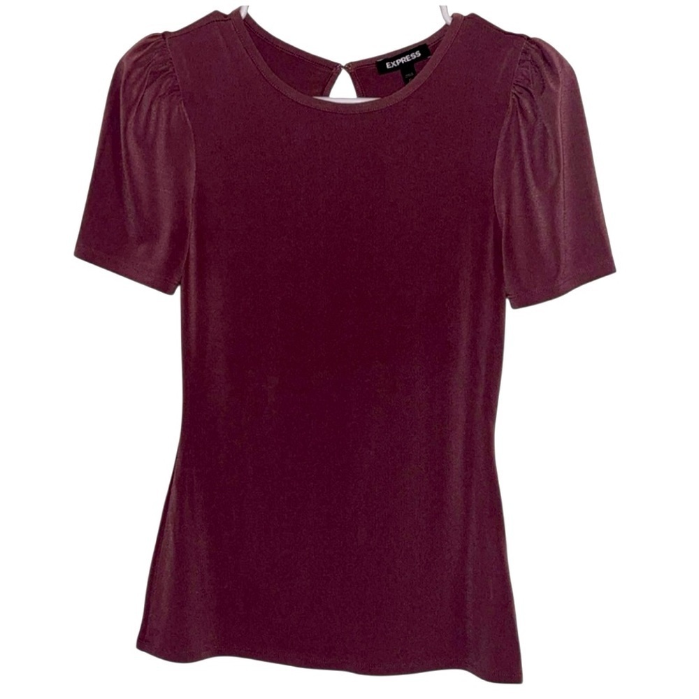 🌺EXPRESS BURGUNDY PUFF SLEEVES BLOUSE